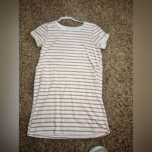 Pink Lily White and Red Striped Top